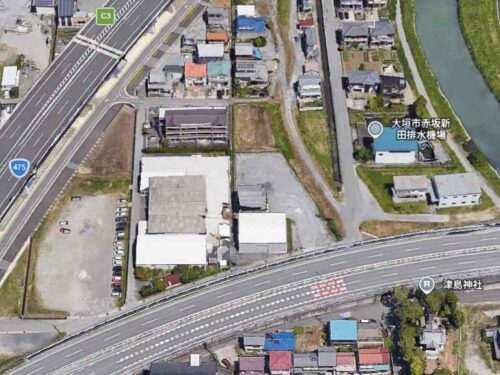 売倉庫 岐阜県大垣市 土地：1,600坪 鉄骨造1F:400坪