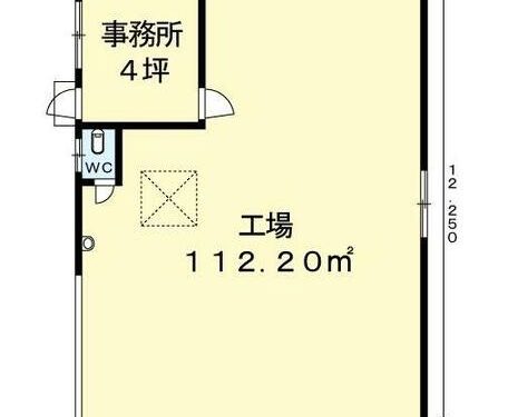 貸工場 三重県四日市市広永町字下八重田 鉄骨造1F：112.20m²（33.94坪）